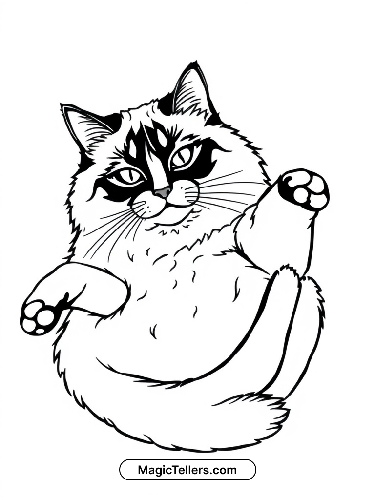 Ragdoll Cat Coloring Page | Free Printable | MagicTellers